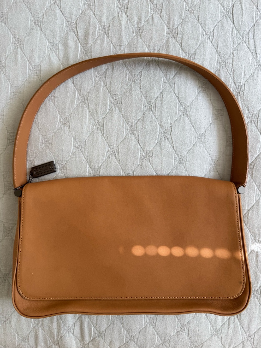 Vintage Coach Caramel Leather Shoulder Bag